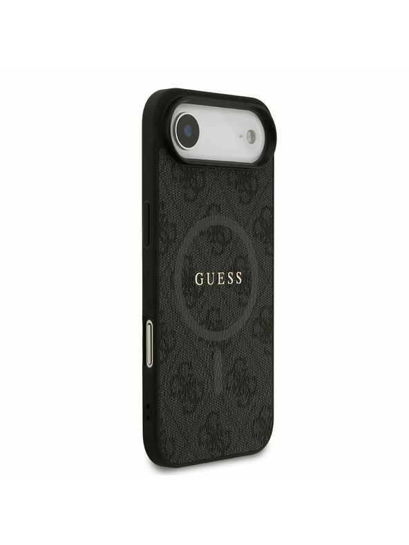 Guess Guess PU Leather 4G Colored Ring MagSafe Zadný Kryt pre iPhone Air Black