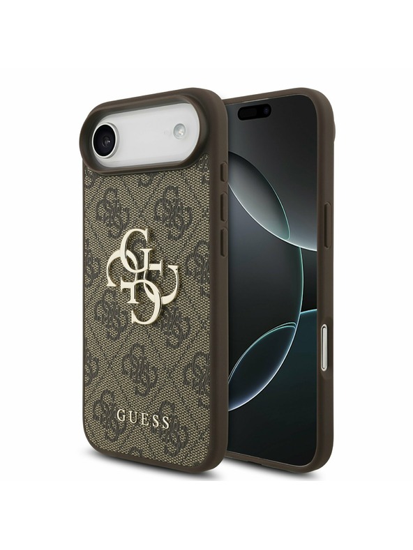 Guess Guess PU 4G Metal Logo Zadný Kryt pre iPhone Air Brown