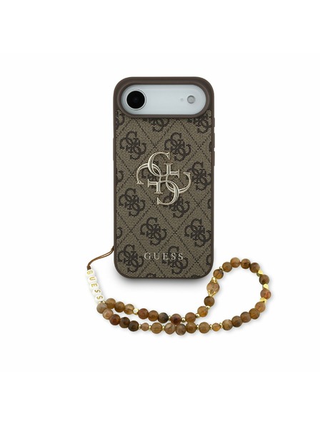 Guess Guess PU 4G Metal Logo Strap Zadný Kryt pre iPhone Air Brown