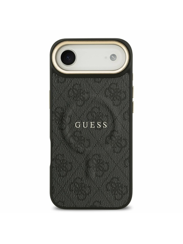 Guess Guess PU Leather 4G Gold Frame MagSafe Zadný Kryt pre iPhone Air Black