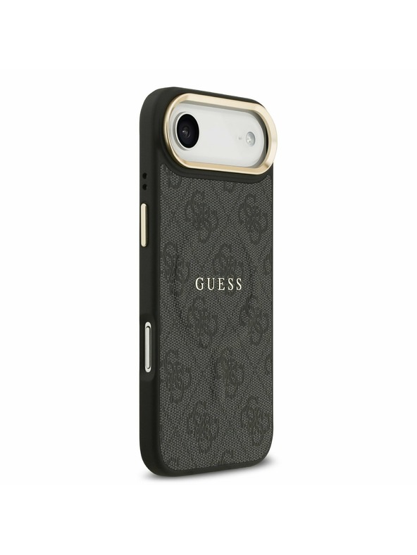 Guess Guess PU Leather 4G Gold Frame MagSafe Zadný Kryt pre iPhone Air Black
