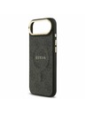 Guess Guess PU Leather 4G Gold Frame MagSafe Zadný Kryt pre iPhone Air Black