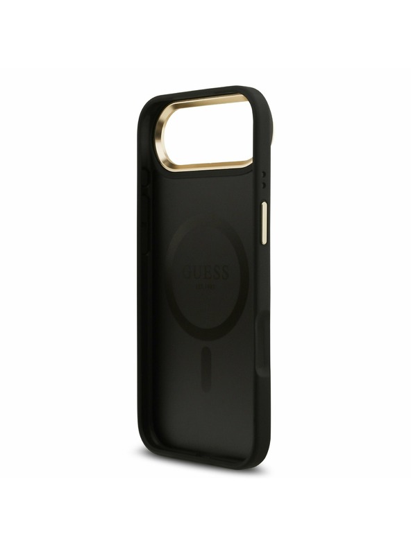 Guess Guess PU Leather 4G Gold Frame MagSafe Zadný Kryt pre iPhone Air Black