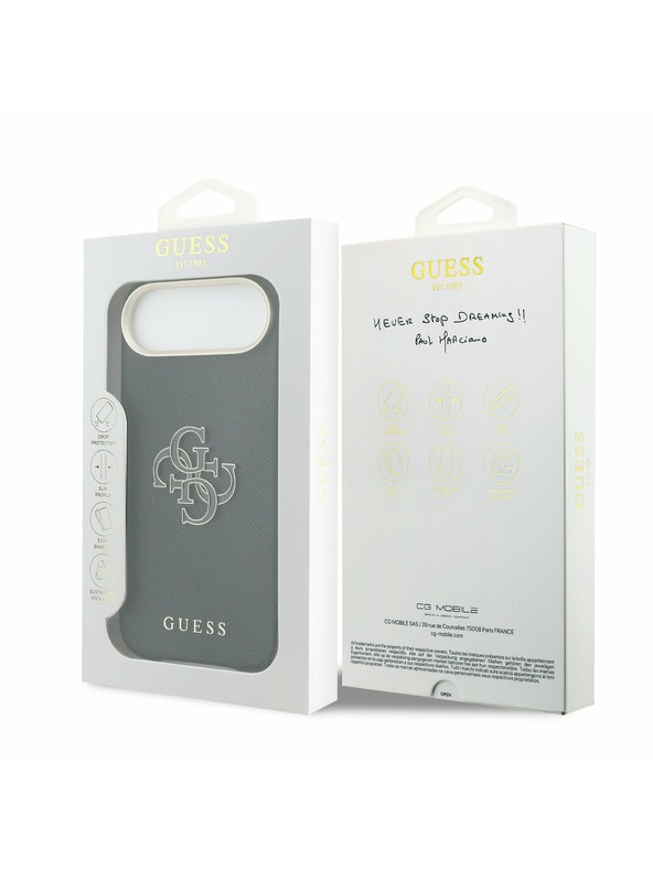 Guess Guess PU Resin Logo Zadný Kryt pre iPhone Air Black