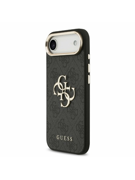 Guess Guess PU Leather 4G Metal Logo Gold Frame Zadný Kryt pre iPhone Air Black