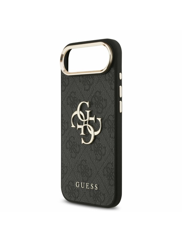 Guess Guess PU Leather 4G Metal Logo Gold Frame Zadný Kryt pre iPhone Air Black