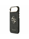 Guess Guess PU Leather 4G Metal Logo Gold Frame Zadný Kryt pre iPhone Air Black