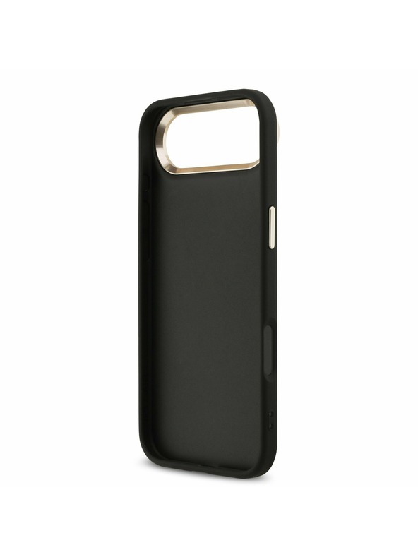 Guess Guess PU Leather 4G Metal Logo Gold Frame Zadný Kryt pre iPhone Air Black