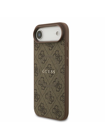 Guess Guess PU Leather 4G Colored Ring MagSafe Zadný Kryt pre iPhone Air Brown