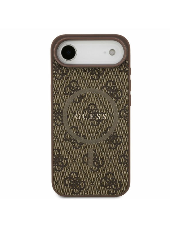 Guess Guess PU Leather 4G Colored Ring MagSafe Zadný Kryt pre iPhone Air Brown