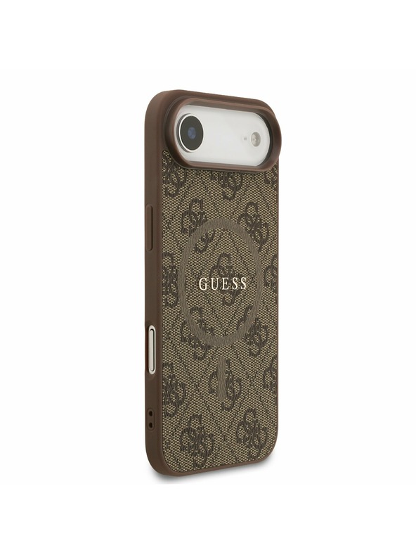 Guess Guess PU Leather 4G Colored Ring MagSafe Zadný Kryt pre iPhone Air Brown