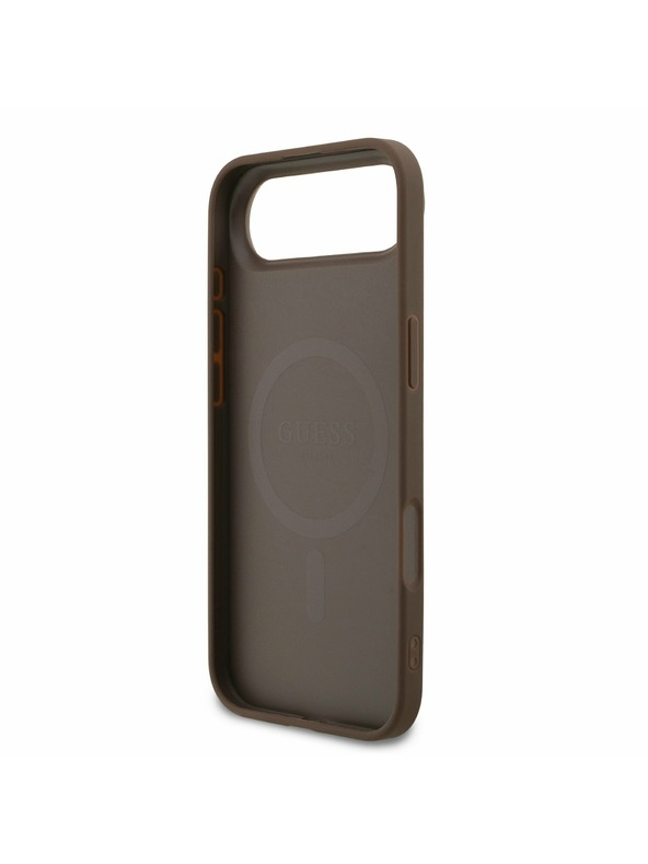 Guess Guess PU Leather 4G Colored Ring MagSafe Zadný Kryt pre iPhone Air Brown