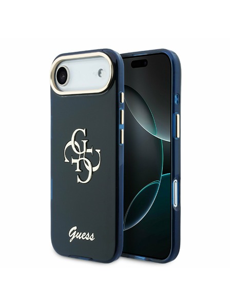 Guess Guess IML 4G Script Metal Logo Zadný Kryt pre iPhone Air Blue
