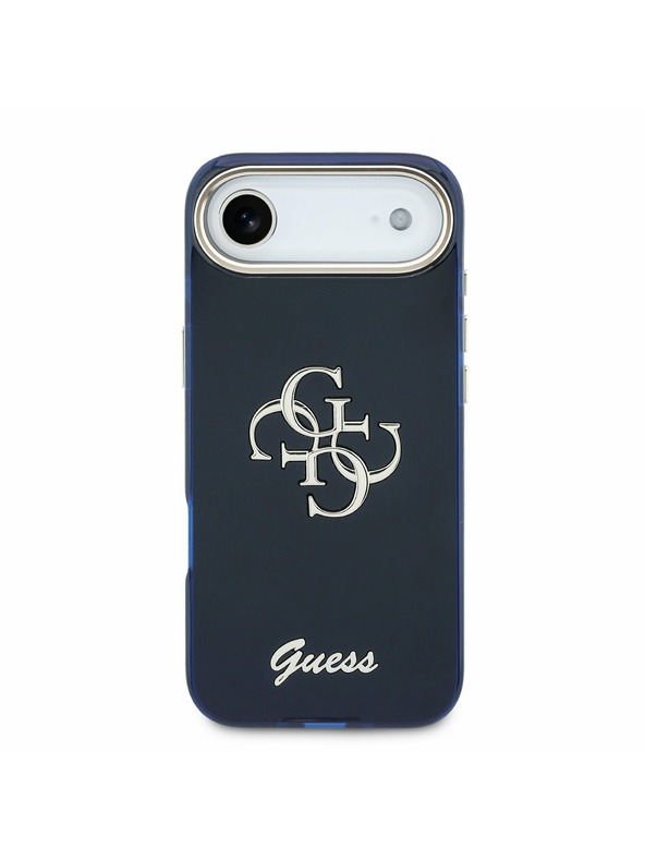 Guess Guess IML 4G Script Metal Logo Zadný Kryt pre iPhone Air Blue