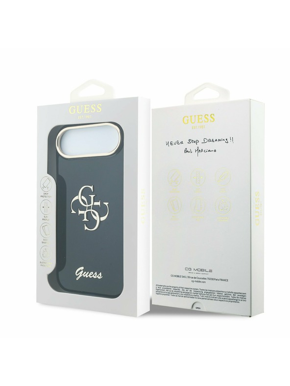 Guess Guess IML 4G Script Metal Logo Zadný Kryt pre iPhone Air Blue
