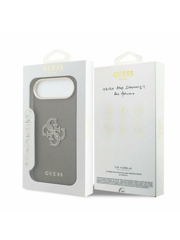 Guess Guess PU Resin Logo Zadný Kryt pre iPhone Air Brown