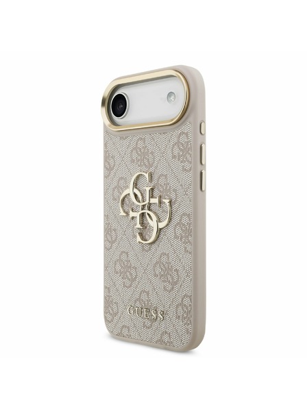 Guess Guess PU Leather 4G Metal Logo Gold Frame Zadný Kryt pre iPhone Air Pink