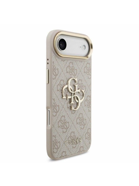 Guess Guess PU Leather 4G Metal Logo Gold Frame Zadný Kryt pre iPhone Air Pink