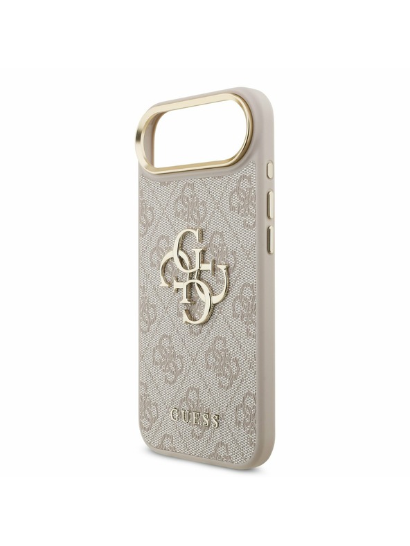 Guess Guess PU Leather 4G Metal Logo Gold Frame Zadný Kryt pre iPhone Air Pink