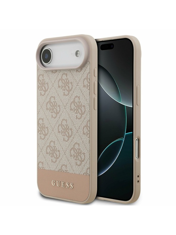 Guess Guess PU 4G Stripe Zadný Kryt pre iPhone Air Pink