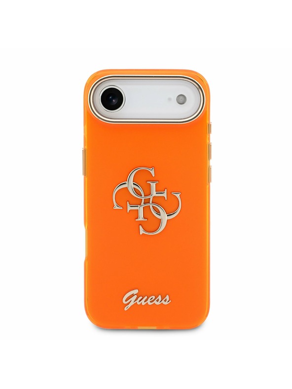 Guess Guess IML 4G Script Metal Logo Zadný Kryt pre iPhone Air Orange