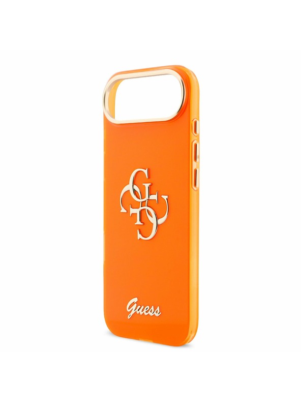Guess Guess IML 4G Script Metal Logo Zadný Kryt pre iPhone Air Orange