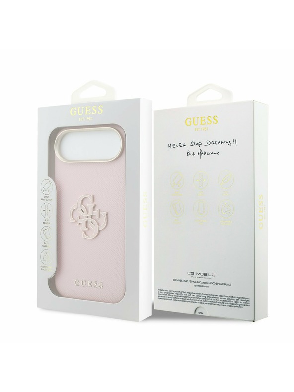 Guess Guess PU Resin Logo Zadný Kryt pre iPhone Air Pink