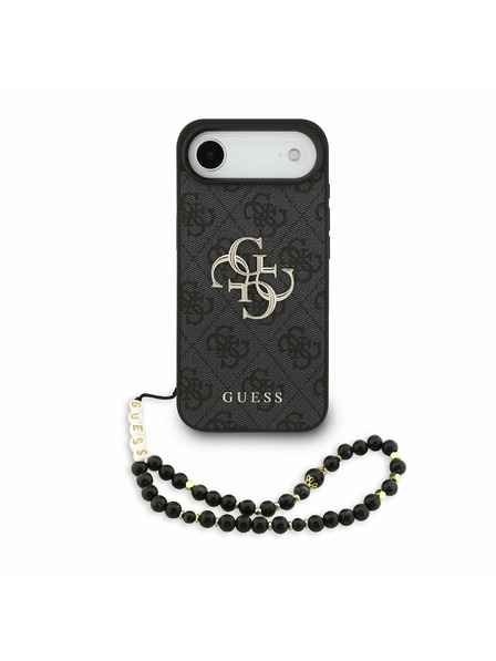 Guess Guess PU 4G Metal Logo Popruh Zadný Kryt pre iPhone Air Black
