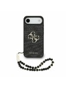 Guess Guess PU 4G Metal Logo Popruh Zadný Kryt pre iPhone Air Black