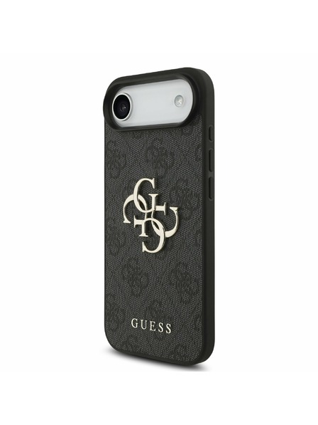 Guess Guess PU 4G Metal Logo Popruh Zadný Kryt pre iPhone Air Black