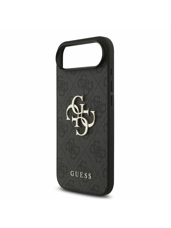 Guess Guess PU 4G Metal Logo Popruh Zadný Kryt pre iPhone Air Black