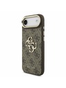 Guess Guess PU Leather 4G Metal Logo Gold Frame Zadný Kryt pre iPhone Air Brown
