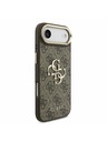 Guess Guess PU Leather 4G Metal Logo Gold Frame Zadný Kryt pre iPhone Air Brown
