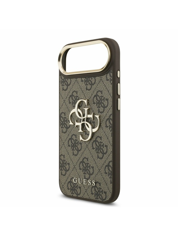 Guess Guess PU Leather 4G Metal Logo Gold Frame Zadný Kryt pre iPhone Air Brown