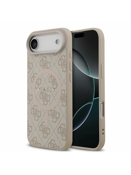 Guess Guess PU Leather 4G Colored Ring MagSafe Zadný Kryt pre iPhone Air Pink