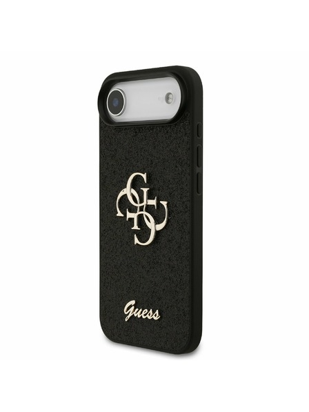 Guess Guess PU Fixed Glitter 4G Metal Logo Zadný Kryt pre iPhone Air Black