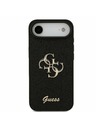 Guess Guess PU Fixed Glitter 4G Metal Logo Zadný Kryt pre iPhone Air Black