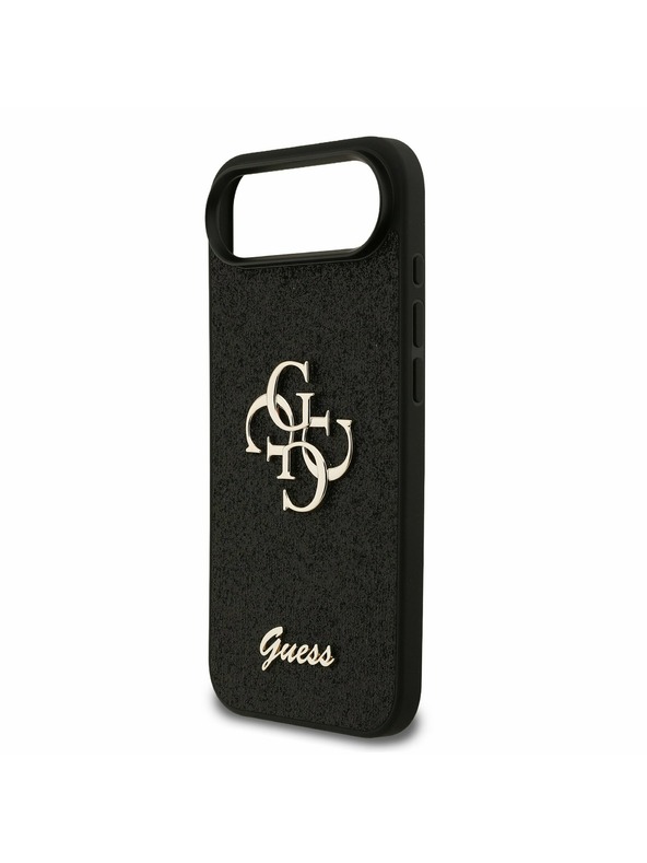 Guess Guess PU Fixed Glitter 4G Metal Logo Zadný Kryt pre iPhone Air Black
