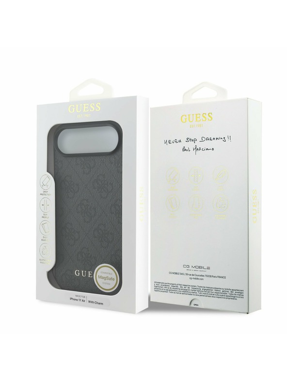 Guess Guess 4G Charm MagSafe Zadný Kryt pre iPhone Air Tone on Tone Grey