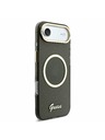 Guess Guess IML Glitter Script Popruh MagSafe Zadný Kryt pre iPhone Air Black