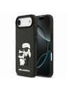Karl Lagerfeld Karl Lagerfeld 3D Rubber Karl and Choupette Zadný Kryt pre iPhone Air Black