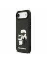 Karl Lagerfeld Karl Lagerfeld 3D Rubber Karl and Choupette Zadný Kryt pre iPhone Air Black