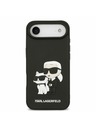 Karl Lagerfeld Karl Lagerfeld 3D Rubber Karl and Choupette Zadný Kryt pre iPhone Air Black