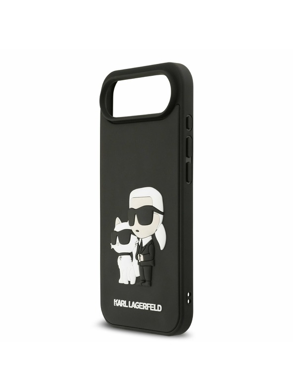 Karl Lagerfeld Karl Lagerfeld 3D Rubber Karl and Choupette Zadný Kryt pre iPhone Air Black