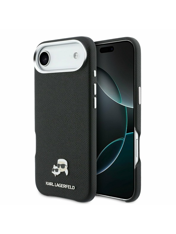 Karl Lagerfeld Karl Lagerfeld PU Karl and Choupette Heads Pins MagSafe Zadný Kryt pre iPhone Air Black