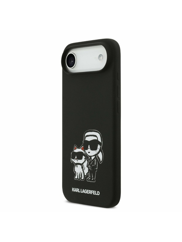 Karl Lagerfeld Karl Lagerfeld Liquid Silicone K&CH Sketch MagSafe Zadný Kryt pre iPhone Air Black