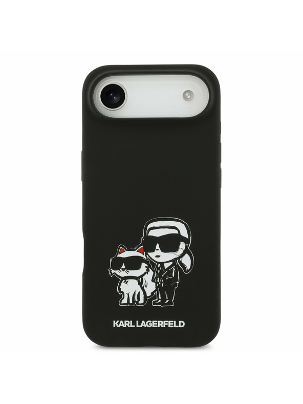 Karl Lagerfeld Karl Lagerfeld Liquid Silicone K&CH Sketch MagSafe Zadný Kryt pre iPhone Air Black