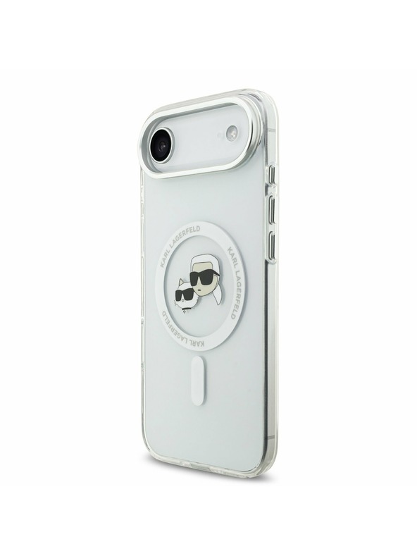 Karl Lagerfeld Karl Lagerfeld IML K&CH Heads Metal Frame MagSafe Zadný Kryt pre iPhone Air Transparent