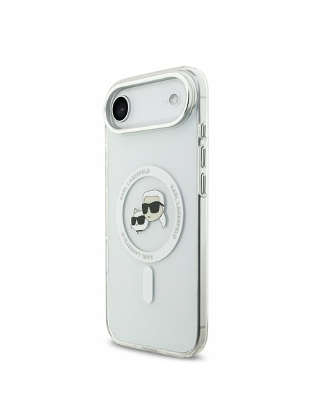 Karl Lagerfeld Karl Lagerfeld IML K&CH Heads Metal Frame MagSafe Zadný Kryt pre iPhone Air Transparent