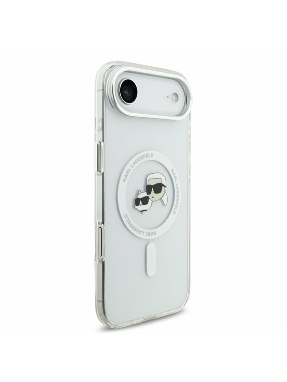Karl Lagerfeld Karl Lagerfeld IML K&CH Heads Metal Frame MagSafe Zadný Kryt pre iPhone Air Transparent